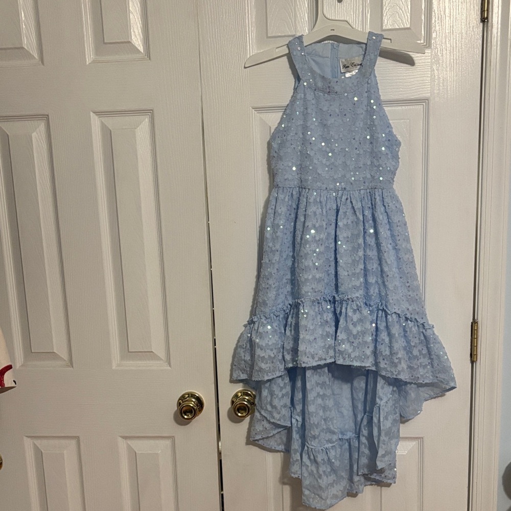 Rare Editions Light Blue Sequin Dress
